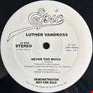 Vandross, Luther Never Too Much / Don't You Know That? Epic