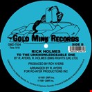 Holmes, Rick Remember To Remember Gold Mink Records