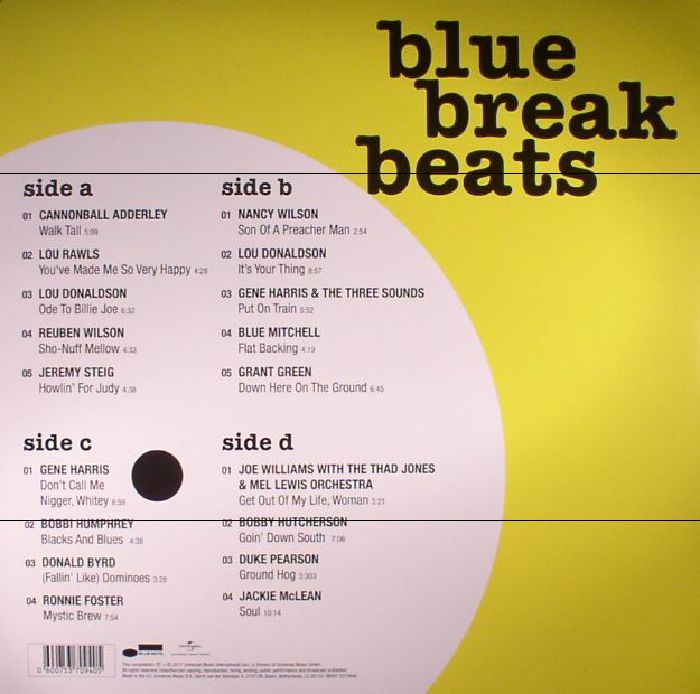 Volume　Three　Break　Blue　vinyl　record　Beats　Blue　Various　Note